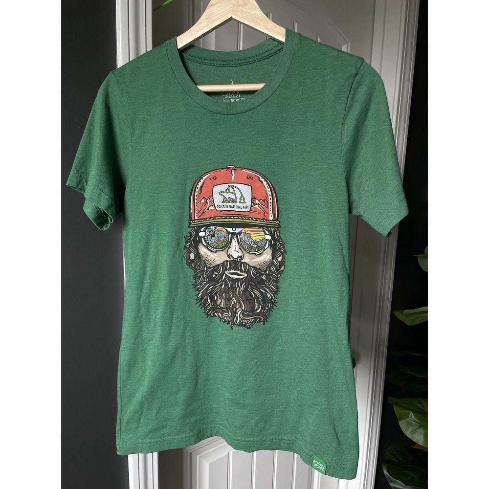 Wild Tribute Green Graphic Print Cotton Poly Blend Men's S Short Sleeve Tee